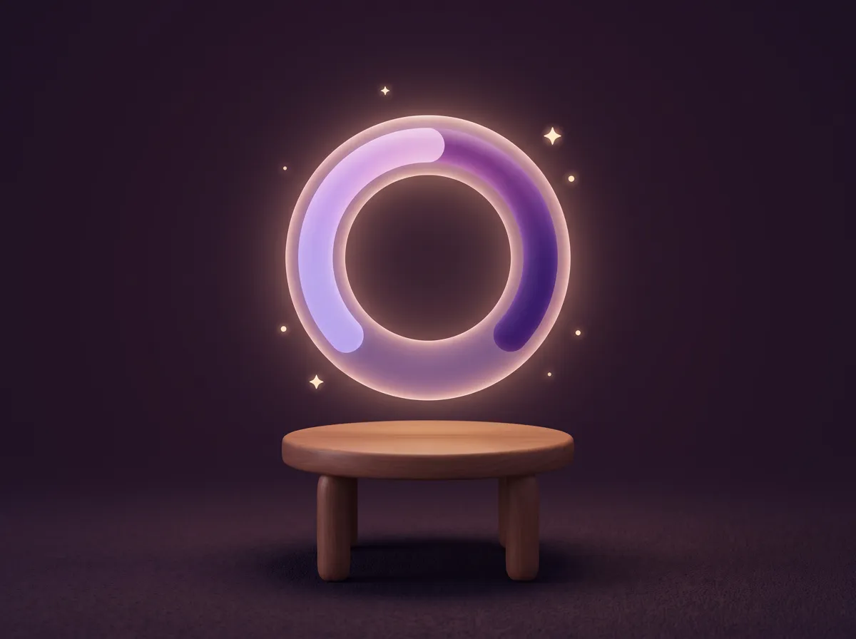 A glowing score ring